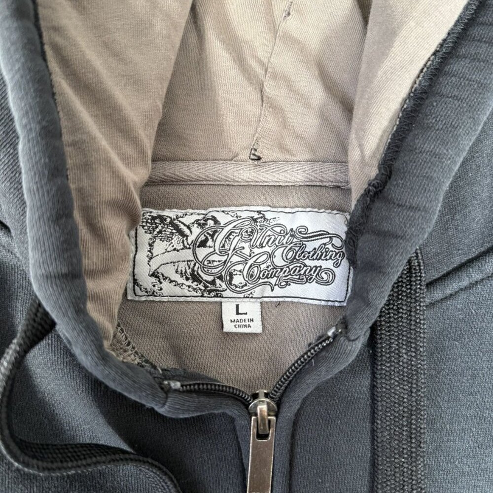 Y2K Grunge Unit Clothing Company Zip-Up Hoodie - Picture 6 of 6